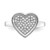 14k White Gold Diamond Fancy Heart Ring