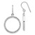14K White Gold Diamond Fascination Open Dangle Hoop Earrings