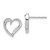 14k White Gold Diamond Heart Earrings - EM-E07F299B-7270