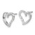 14k White Gold Diamond Heart Post Earrings - EM-8D5472BB-7226