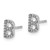 14k White Gold Diamond Initial B Earrings - EM-9B536825-8544