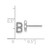 14k White Gold Diamond Initial B Earrings - EM-9B536825-8544