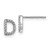 14k White Gold Diamond Initial D Earrings - EM-7883483F-6625