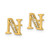 14k White Gold Diamond Initial N Earrings - EM-8A28A97B-4722