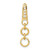 14k 1/8 carat Lab Grown Diamond VS/SI+ G+ Dangle Circle Chain Slide Pendant
