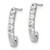 14k White Gold Diamond J-Hoop Post Earrings - EM-16DF1B18-3817