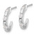 14k White Gold Diamond J-Hoop Post Earrings - EM-6FCC707E-7418