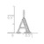 14K White Gold Diamond Letter A Initial Pendant - PM-62095A58-6212