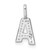 14K White Gold Diamond Letter A Initial Pendant - PM-CB828C61-9828