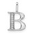14K White Gold Diamond Letter B Initial Pendant - PM-444D5F0C-6407