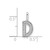14K White Gold Diamond Letter D Initial Pendant - PM-3710FC48-3778