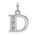 14K White Gold Diamond Letter D Initial Pendant - YC-10A06128-4775