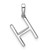 14K White Gold Diamond Letter H Initial Pendant - PM-E63AD857-6177