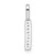14K White Gold Diamond Letter I Initial Pendant - PM-70C9CBCD-1361