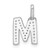 14K White Gold Diamond Letter M Initial Pendant - PM-F4CA89FE-9630