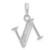 14K White Gold Diamond Letter N Initial Pendant - YC-56E5802F-6041