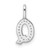 14K White Gold Diamond Letter Q Initial Pendant - PM-EAF5B836-4296
