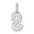 14K White Gold Diamond Letter S Initial Pendant - PM-0527E16A-7810