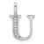 14K White Gold Diamond Letter U Initial Pendant - PM-CA867896-6657