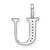 14K White Gold Diamond Letter U Initial Pendant - PM-CA867896-6657