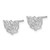 14k White Gold Diamond Lotus Flower Earrings