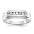 14k White Gold Diamond Mens 5-stone Ring