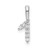 14k White Gold Diamond Number 1 Pendant - PM-7DDEB565-1702