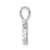 14k White Gold Diamond Number 5 Pendant - PM-77420B6D-1109