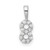 14k White Gold Diamond Number 8 Pendant
