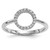 14k White Gold Diamond Open Circle Ring