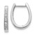 14k White Gold Diamond Oval Hinged Hoop Earrings - EM-E3E0982B-6611
