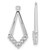 14k White Gold Diamond Shaped Diamond Earrings Jacket Mounting