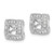 14k White Gold Diamond Square Earring Jackets - EJ-DFAD8750-2891