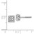14k White Gold Diamond Square Screw Back Post Earrings - EM-6BF3D137-1586