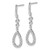 14k White Gold Diamond Teardrop Earrings