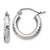 14k White Gold Diamond-cut 3mm Round Hoop Earrings - TC-3D63CEC6-4723