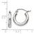 14k White Gold Diamond-cut 3mm Round Hoop Earrings - TC-3D63CEC6-4723