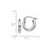 14k White Gold Diamond-cut 3mm Round Hoop Earrings - TC-FF9FF8EF-3678
