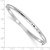 14K White Gold Diamond-cut and Laser-cut 4.10mm Hinged Oval Bangle Bracelet