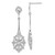 14k White Gold Diamond-cut Filigree Earrings