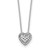 14k White Gold Diamond-cut Heart Slide 18 inch Necklace