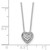 14k White Gold Diamond-cut Heart Slide 18 inch Necklace