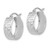 14k White Gold Diamond-cut Hoop Earrings - TF-529F046B-2957