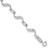 14k White Gold Diamond-cut Wavy Link 7.5 inch Bracelet