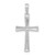 14K White Gold Diamond-cut X Cross Pendant
