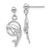 14k White Gold Dolphin Dangle Earrings