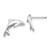 14k White Gold Dolphin Earrings