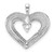 14k White Gold Double Heart Diamond Pendant Mounting