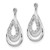 14k White Gold Double Teardrop Diamond Earring Jackets