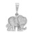 14k White Gold Elephant Charm - WC-C1A2EBEE-7331